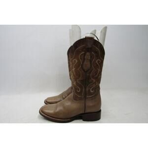 Quincy Women Size 6.5 B Brown Leather Square Toe Cowboy Western Boots